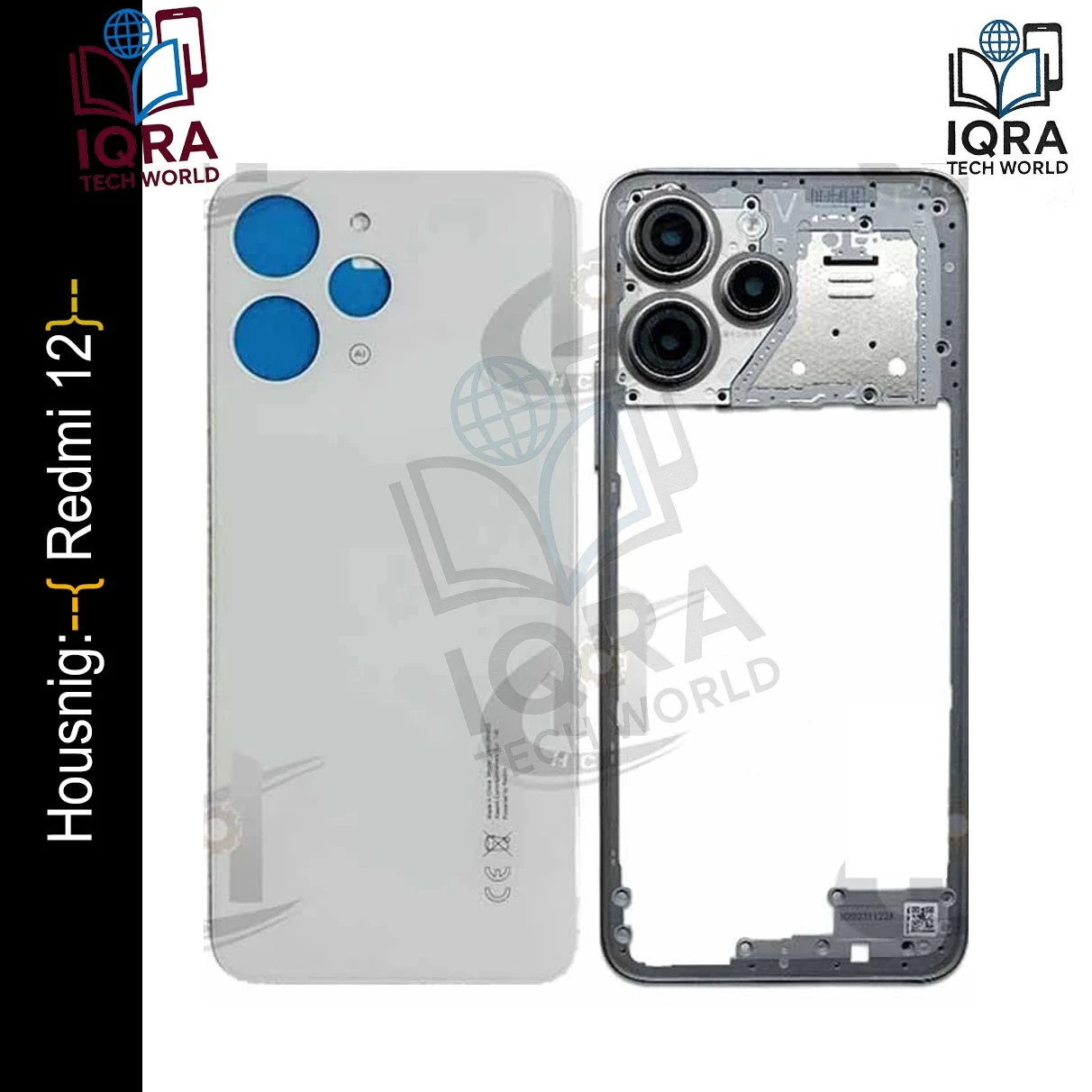 Redmi 12 Full Body Housing / Middle Frame Chassis with Back Panel price in bangladesh
