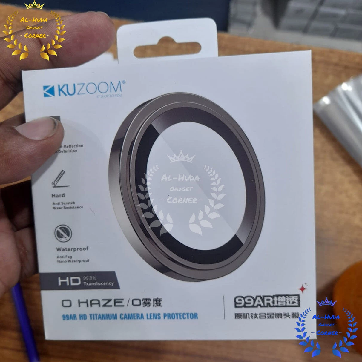 iPhone 14 pro / 14 pro max Kuzoom Tempered Glass Metal Ring Camera Lens Protector Film (Best Quality)