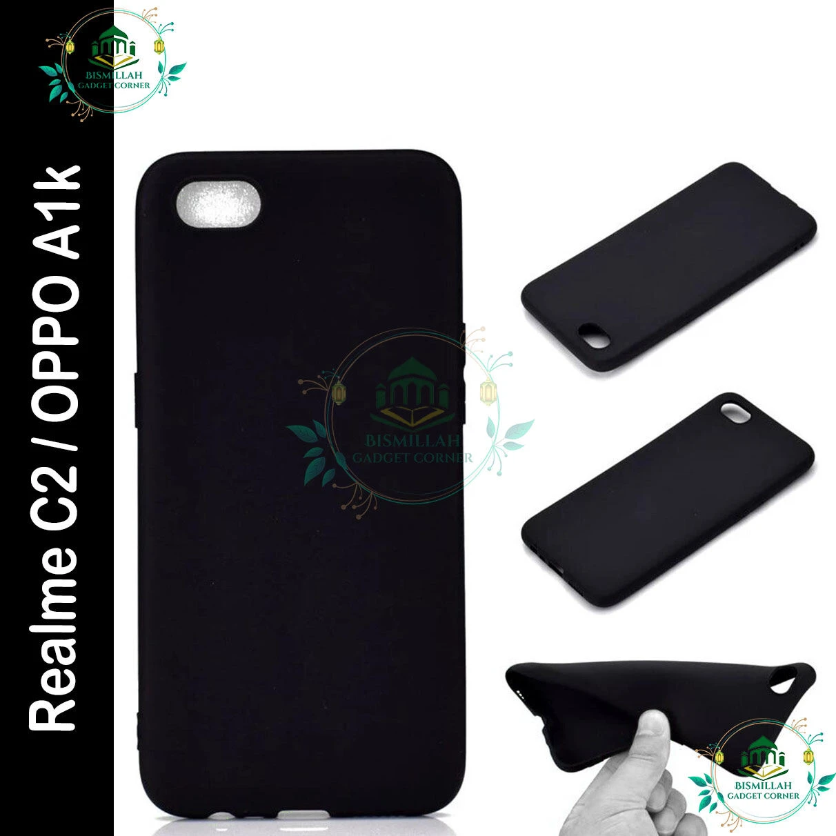 For Realme C2 / Oppo A1k luxury silicon protect Back Cover soft case