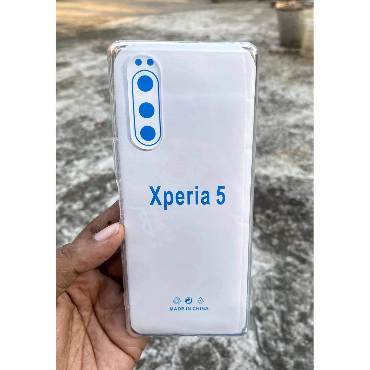 For Sony Xperia 5 shockproof Transparent liquid Cristal clear long time useable soft premium protective back cover