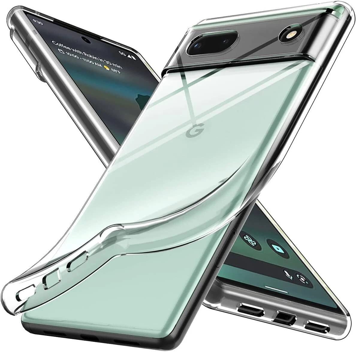 For Google Pixel 8 Soft Silicon Bumper Transparent Case Back Cover