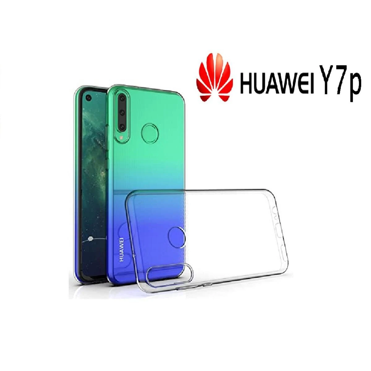 For Huawei Y6P Clear Transparent Soft Tpu Back Case Cover - Phone Back Cover