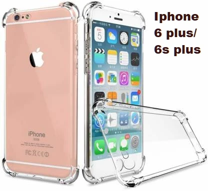 For Iphone 6s Plus ultra Slim Transparent anti shock side bumper corner 4D Crystal clear camera cutting cover