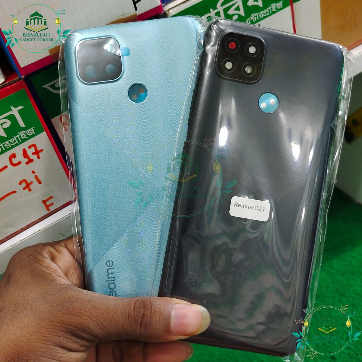 Replacement Backshell Panel plus frame for Realme C21 Battery Back Door