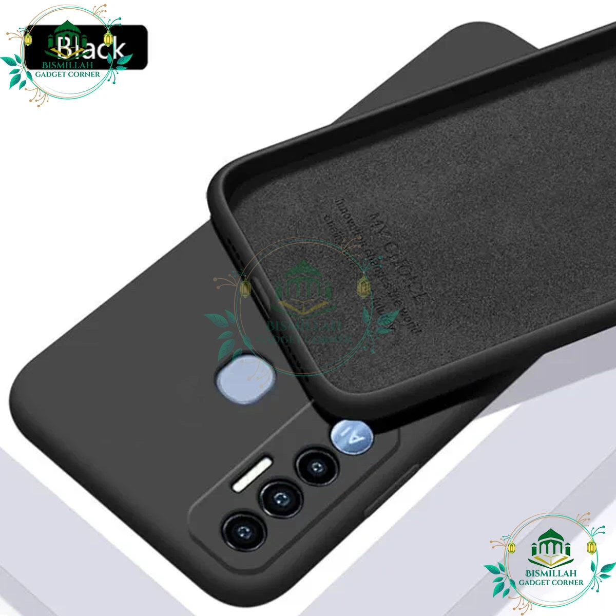 PlusCase for Tecno Spark 7 Pro Square Edges Case Liquid Silicone Casing Lens Protection Soft Slim Back Cover