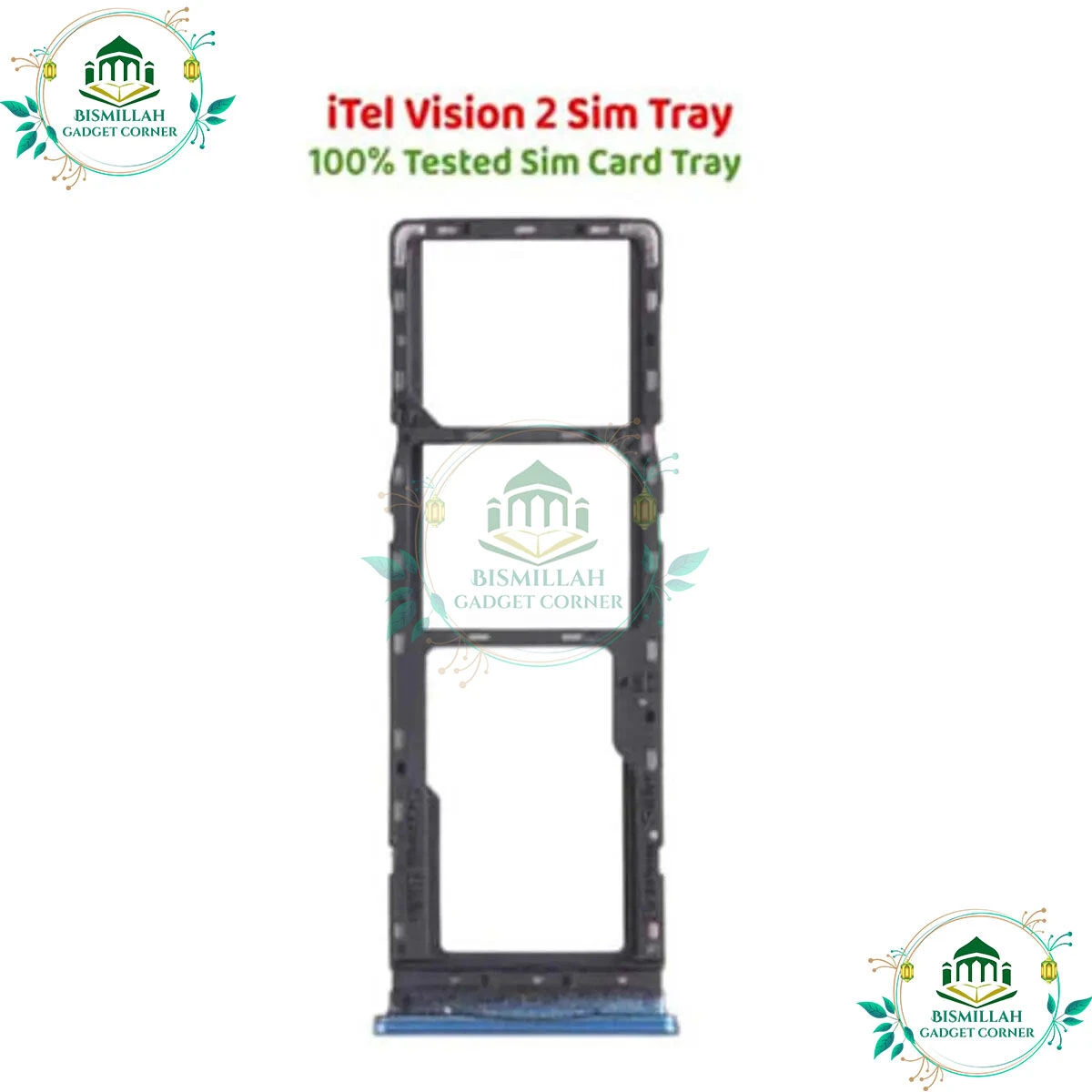 S.IM Card Holder Tray for Itel Vision 2 - Black-White-Green-Purple Color