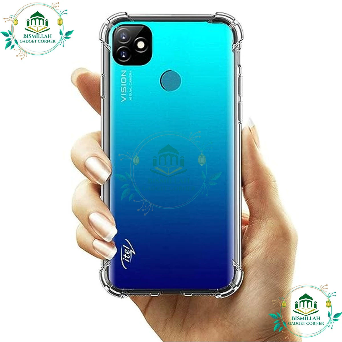 Coverage Transparent Back Cover for Itel Vision 1 plus - Transparent