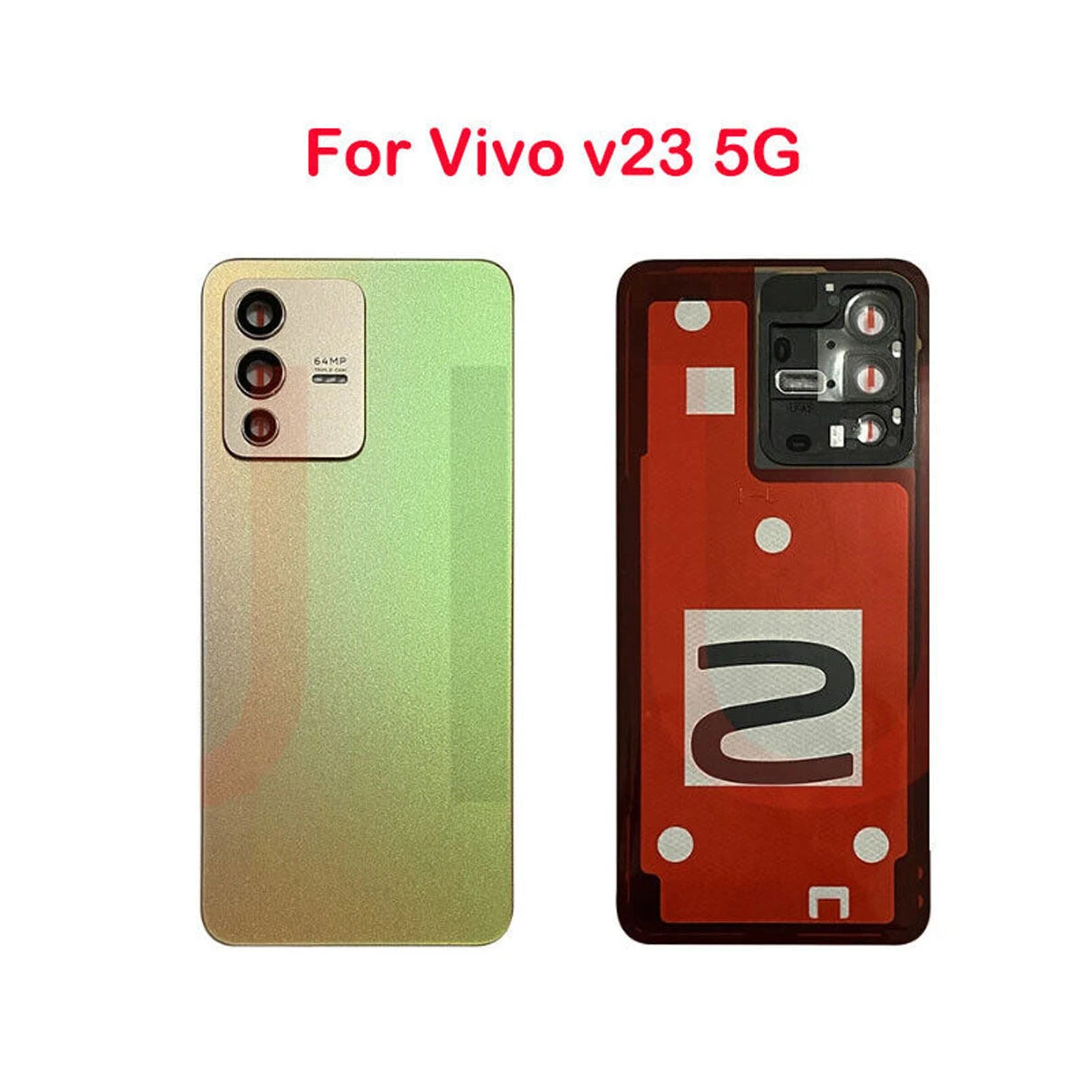 Back Glass Panel/Casing Door With Camera Lens For Vivo V23 5g backshell