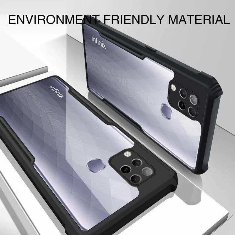 For Infinix Hot 10S Unique Shockproof Xandu Cover Clear Hybrid Transparent Hard Cover