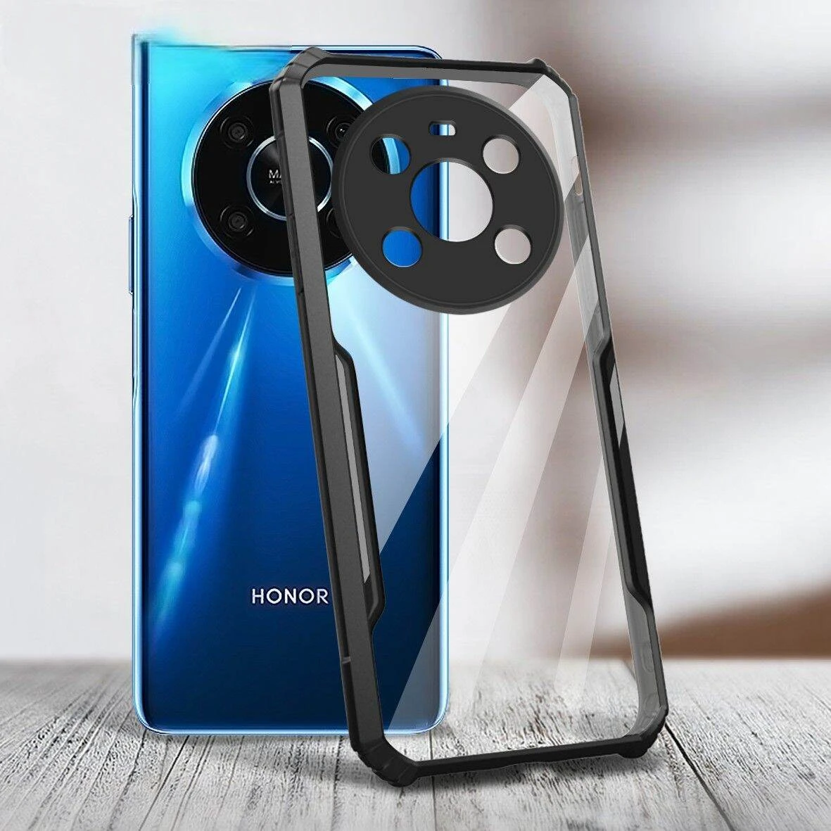 For Honor X9 Reinforced  Unique Shockproof Cushion Back Clear Hybrid Transparent Hard Cover Casing