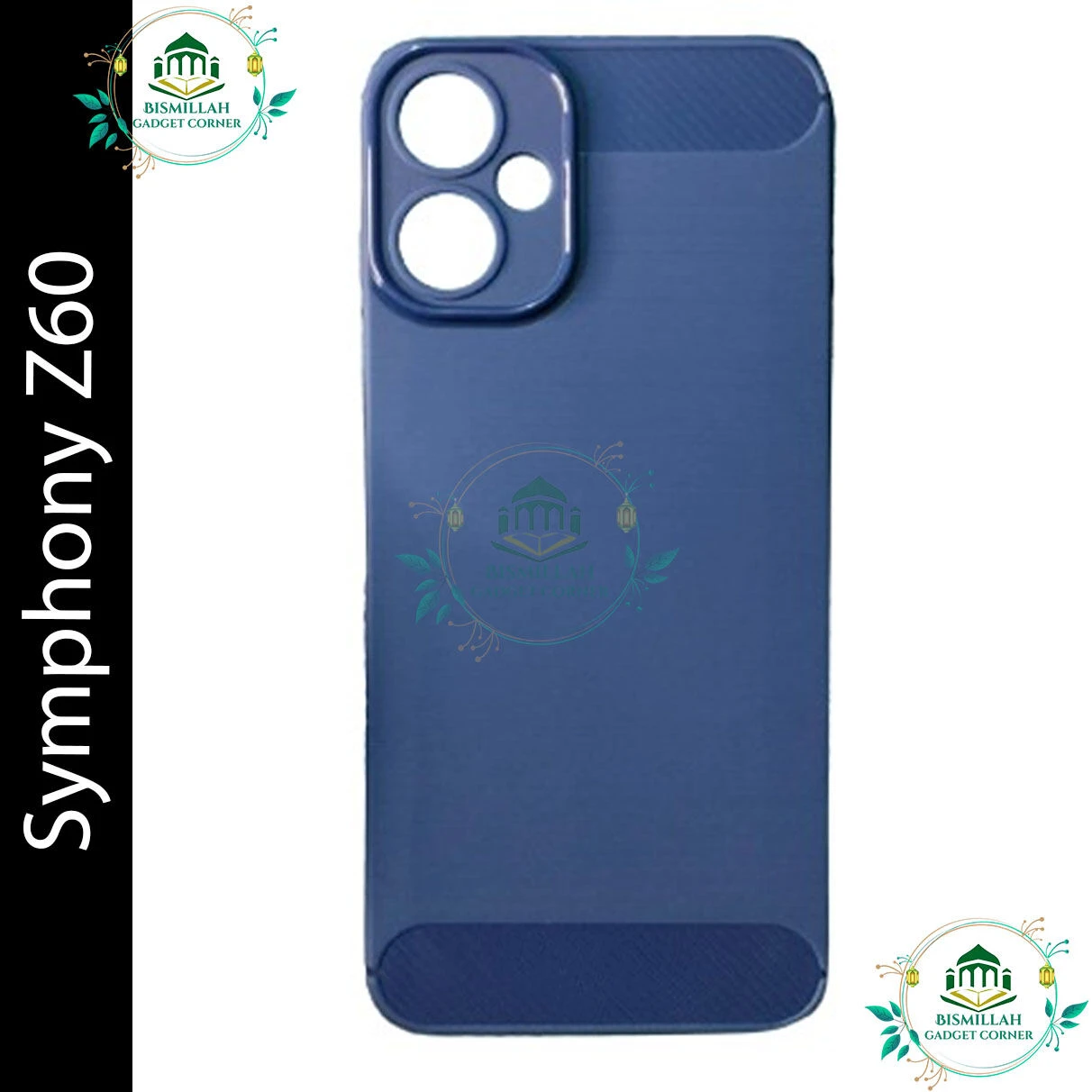 Carbon Cover for Symphony Z60 Silicone Back Cover With Camera Protection Sleek and Stylish Protection