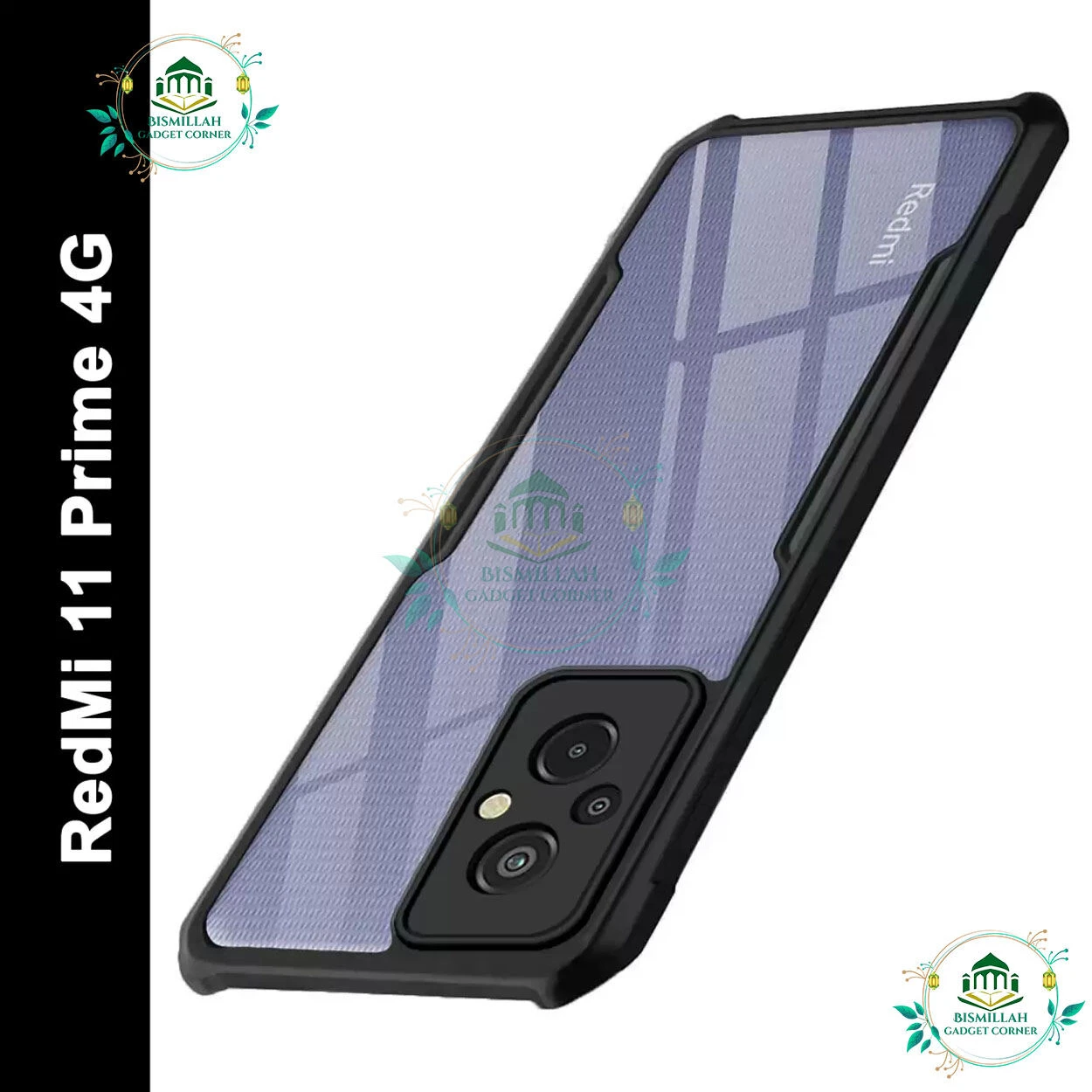 Xundd Back Cover for Xiaomi Redmi 11 Prime 4g Transparent Hybrid Hard PC Back Bumper