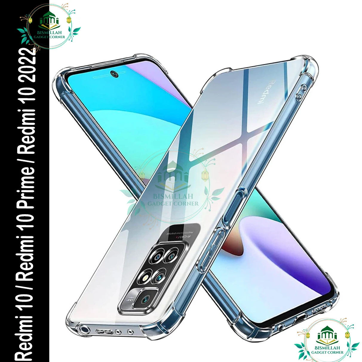 Transparent back cover For Xiaomi Redmi 10 / Xiaomi Redmi 10 Prime / Xiaomi Redmi 10 2022 Edge Luxury transparent Protect Back Cover Soft Case
