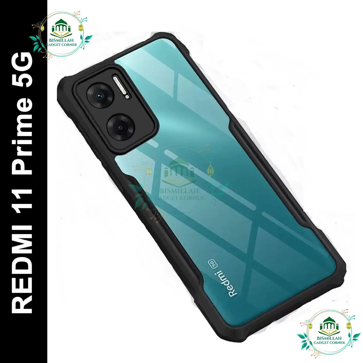 Xundd Back Cover for Xiaomi Redmi 11 Prime 5G Transparent Hybrid Hard PC Back Bumper