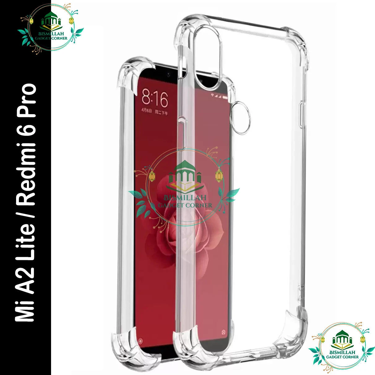Transparent back cover For Xiaomi Mi A2 Lite / Redmi 6 Pro Luxury transparent Protect Back Cover Soft Case