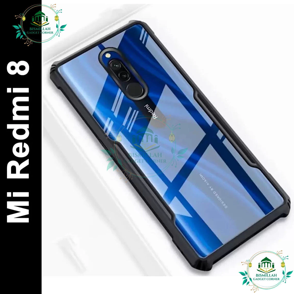 Xundd Back Cover for Xiaomi Redmi 8 Transparent Hybrid Hard PC Back Bumper