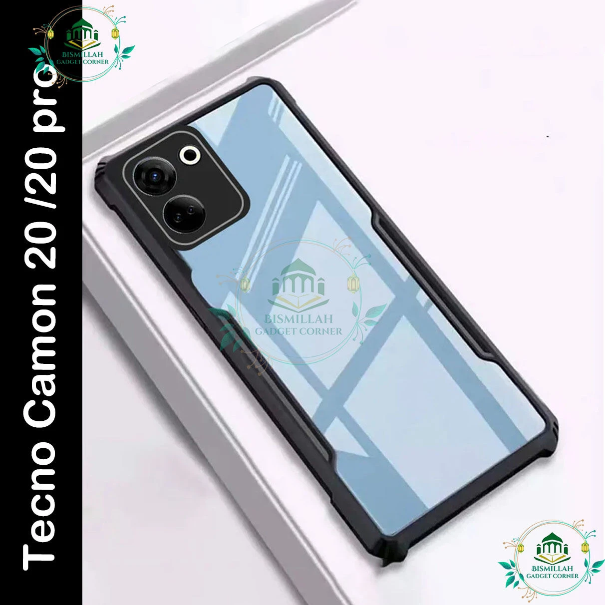 Xundd Back Cover for Tecno Camon 20 / Tecno Camon 20 Pro Transparent Hybrid Hard PC Back Bumper