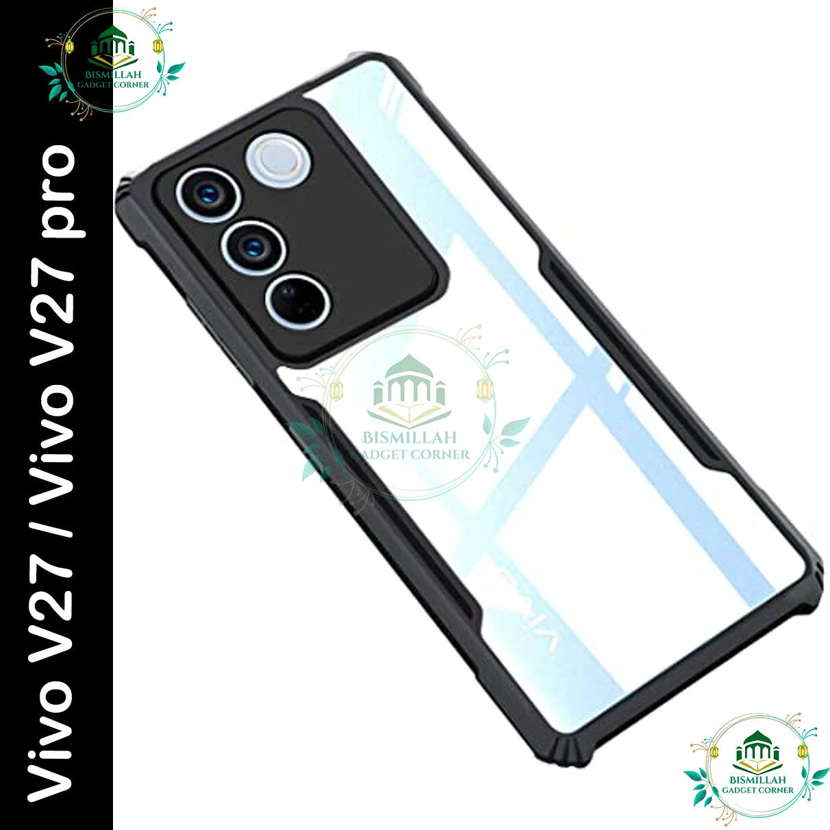 Xundd Back Cover for Vivo V27 / Vivo V27 Pro Transparent Hybrid Hard PC Back Bumper