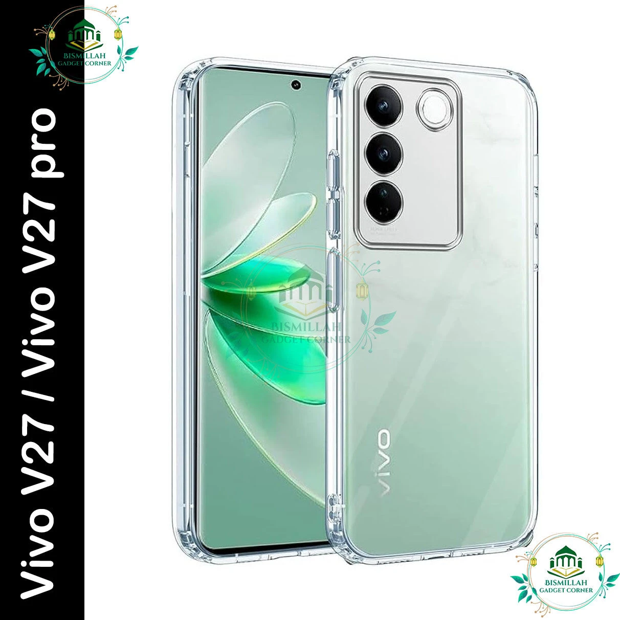 Transparent back cover For Vivo V27 / Vivo V27 Pro Luxury transparent Protect Back Cover Soft Case