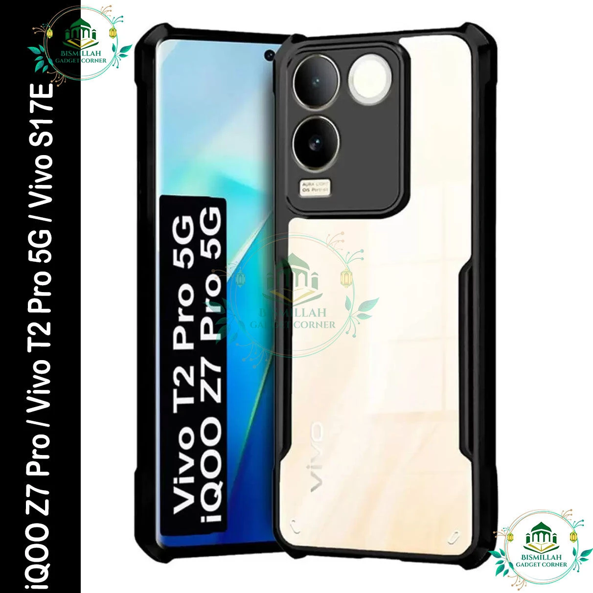 Xundd Back Cover for iQOO Z7 Pro / Vivo T2 Pro 5G / Vivo S17e Transparent Hybrid Hard PC Back Bumper