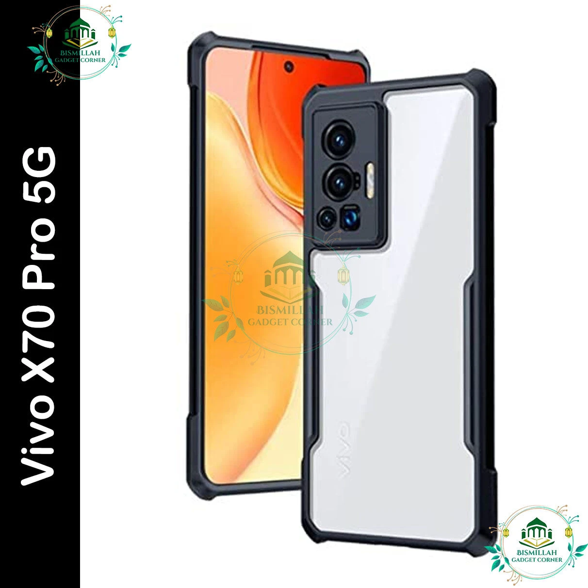 Xundd Back Cover for vivo x70 pro 5g Transparent Hybrid Hard PC Back Bumper