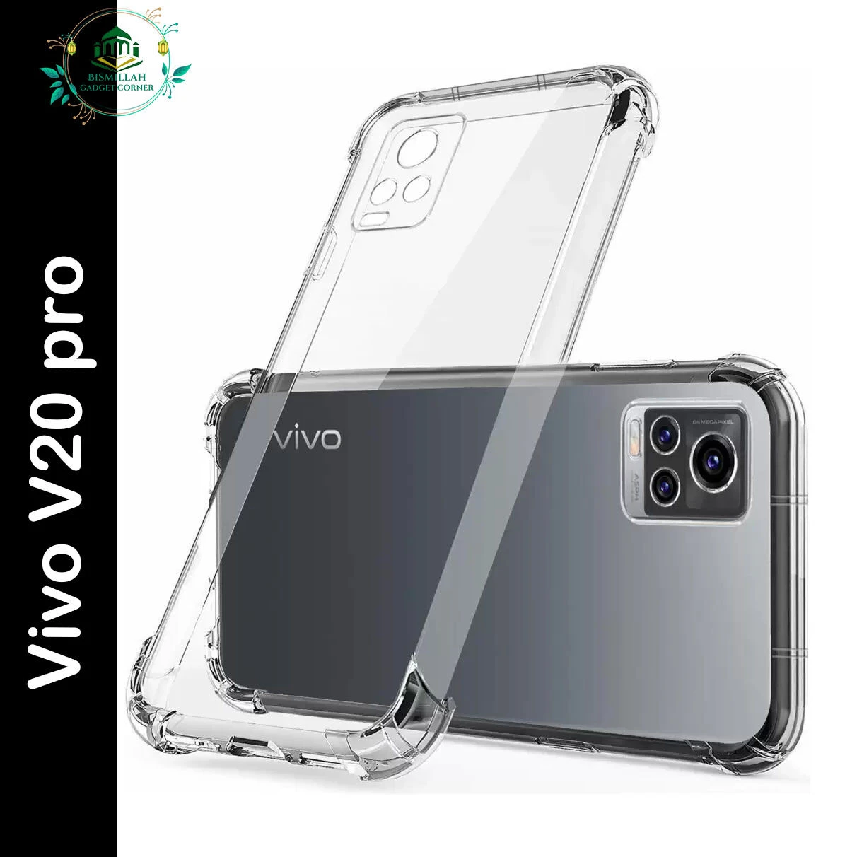 Transparent back cover For Vivo V20 pro Luxury transparent Protect Back Cover Soft Case