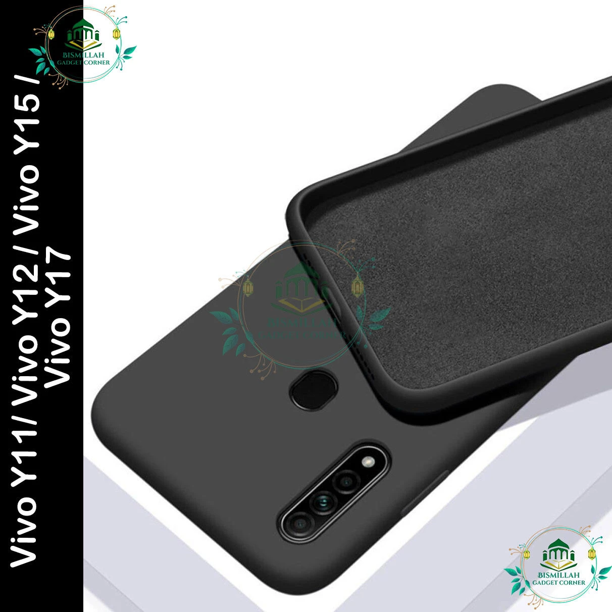 Premium Liquid Silicone Phone case for VIVO Y11 / VIVO Y12 / VIVO Y15 / VIVO Y17 Liquid Silicon Mobile Back Case Soft Silicone Phone Cover - মোবাইল ফোন - Phoneo