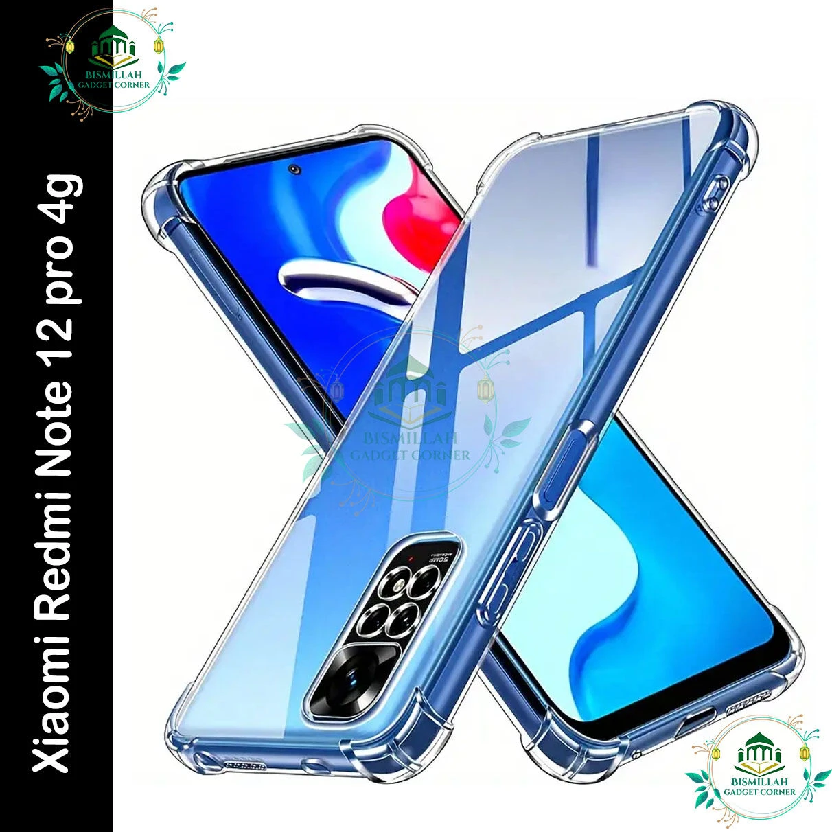 Transparent back cover For Xiaomi Redmi Note 12 pro 4g Luxury transparent Protect Back Cover Soft Case