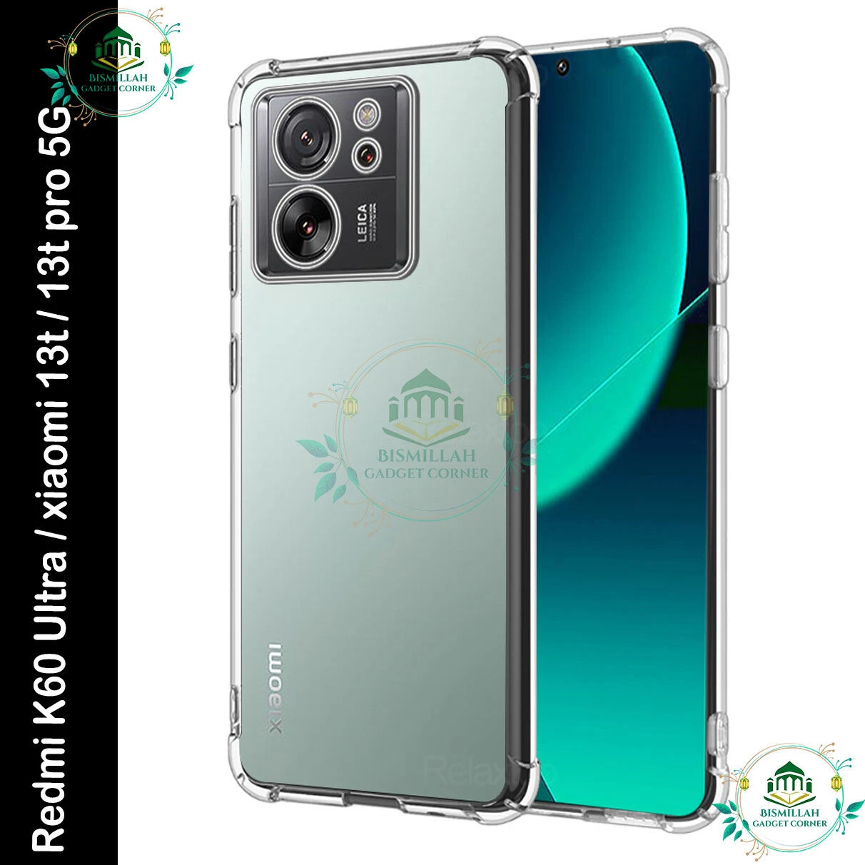 Transparent back cover For Xiaomi Redmi K60 Ultra / Xiaomi 13T / Xiaomi 13T Pro Luxury transparent Protect Back Cover Soft Case