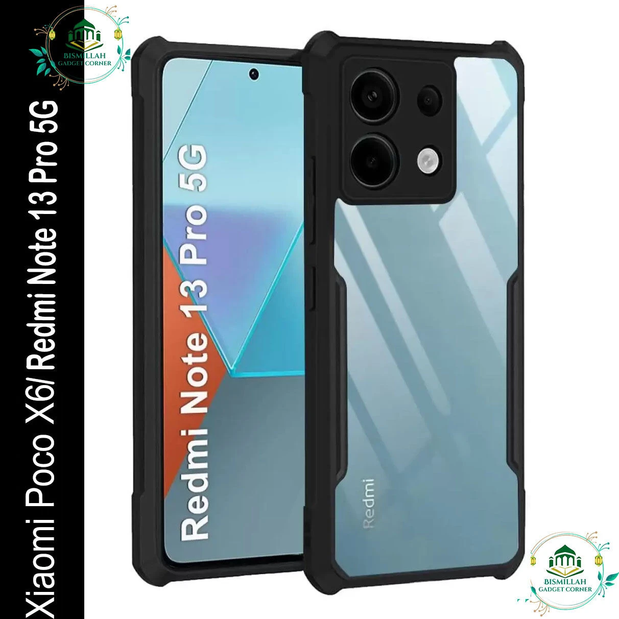 Xundd Back Cover for Xiaomi Redmi Note 13 Pro 5G / Xiaomi Poco X6 5G Transparent Hybrid Hard PC Back Bumper