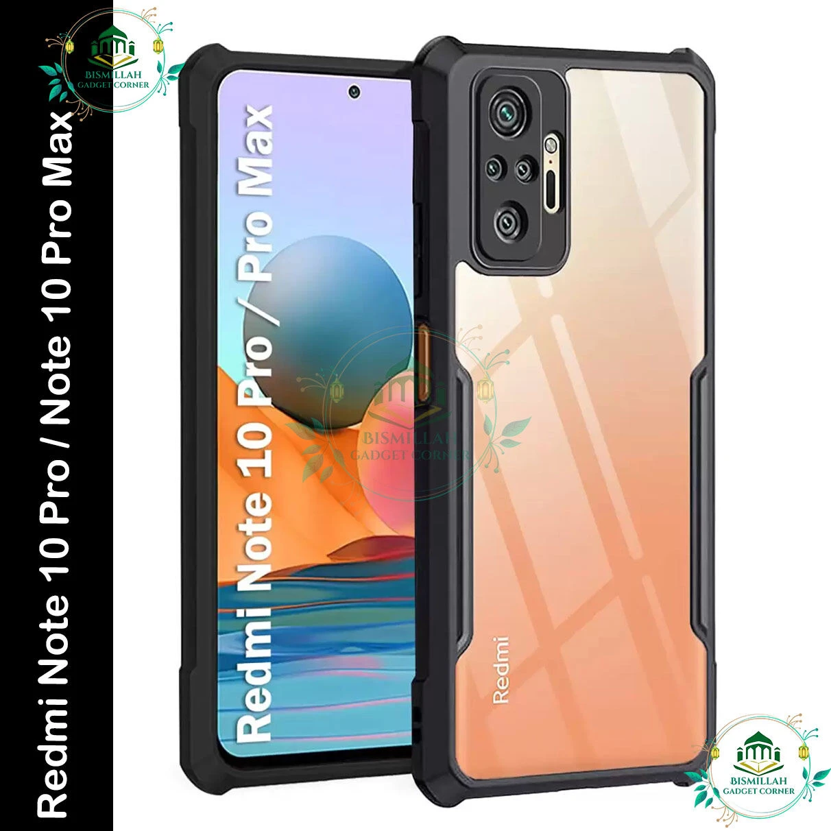 Xundd Back Cover for Xiaomi  Redmi Note 10 Pro , Xiaomi Redmi Note 10 Pro Max Transparent Hybrid Hard PC Back Bumper