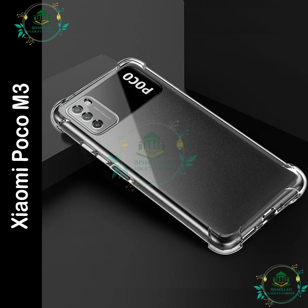 Transparent back cover For Xiaomi Poco M3 Luxury transparent Protect Back Cover Soft Case