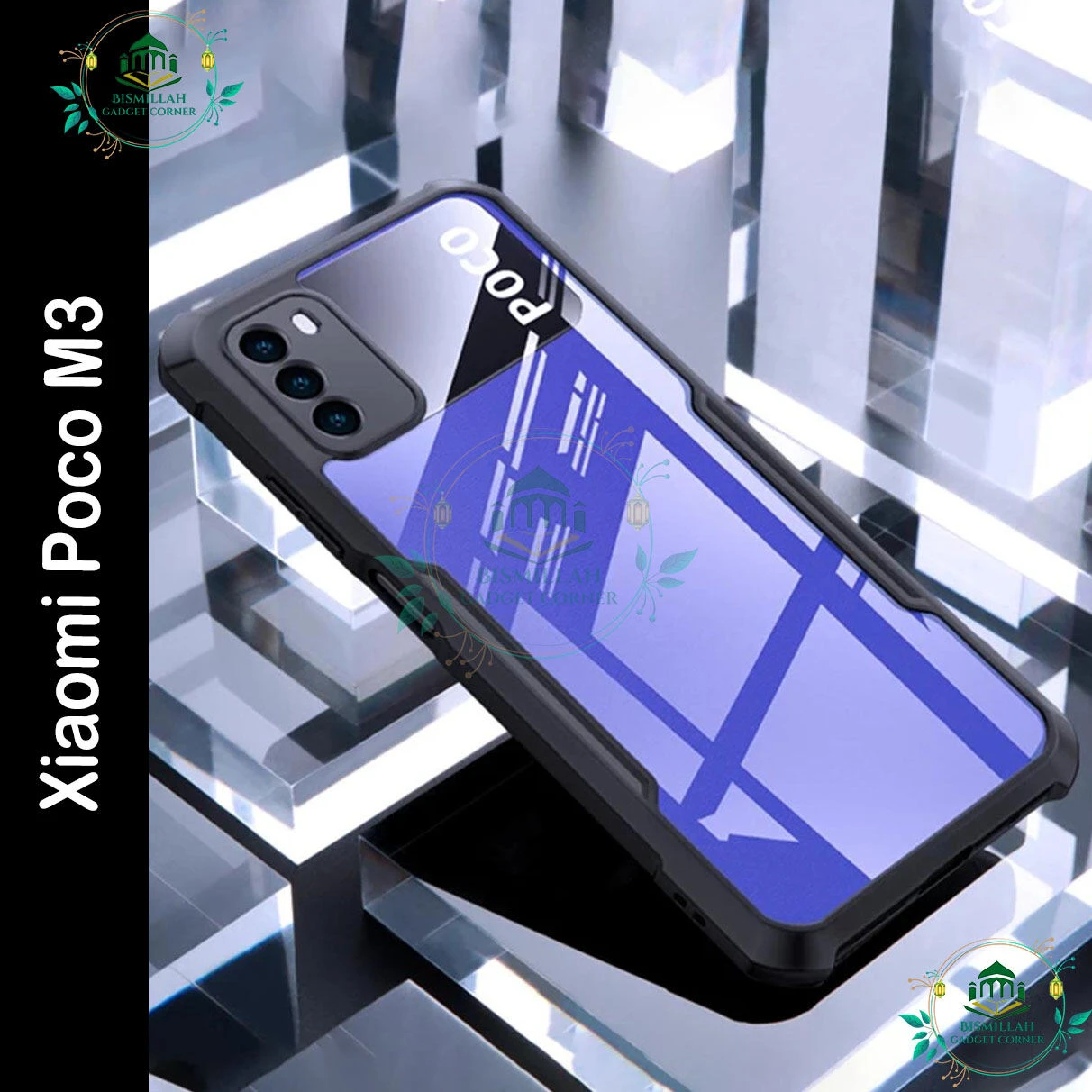Xundd Back Cover for Xiaomi Poco M3 Transparent Hybrid Hard PC Back Bumper