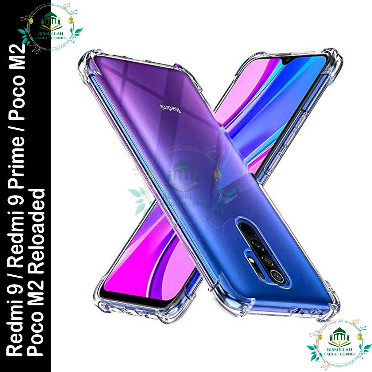 Transparent back cover For Xiaomi Redmi 9 / Redmi 9 Prime / Poco M2 / Poco M2 Reloaded Luxury transparent Protect Back Cover Soft Case