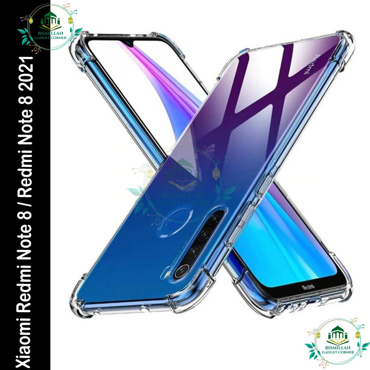 Transparent back cover For Xiaomi Redmi Note 8 / Redmi Note 8 2021 Luxury transparent Protect Back Cover Soft Case