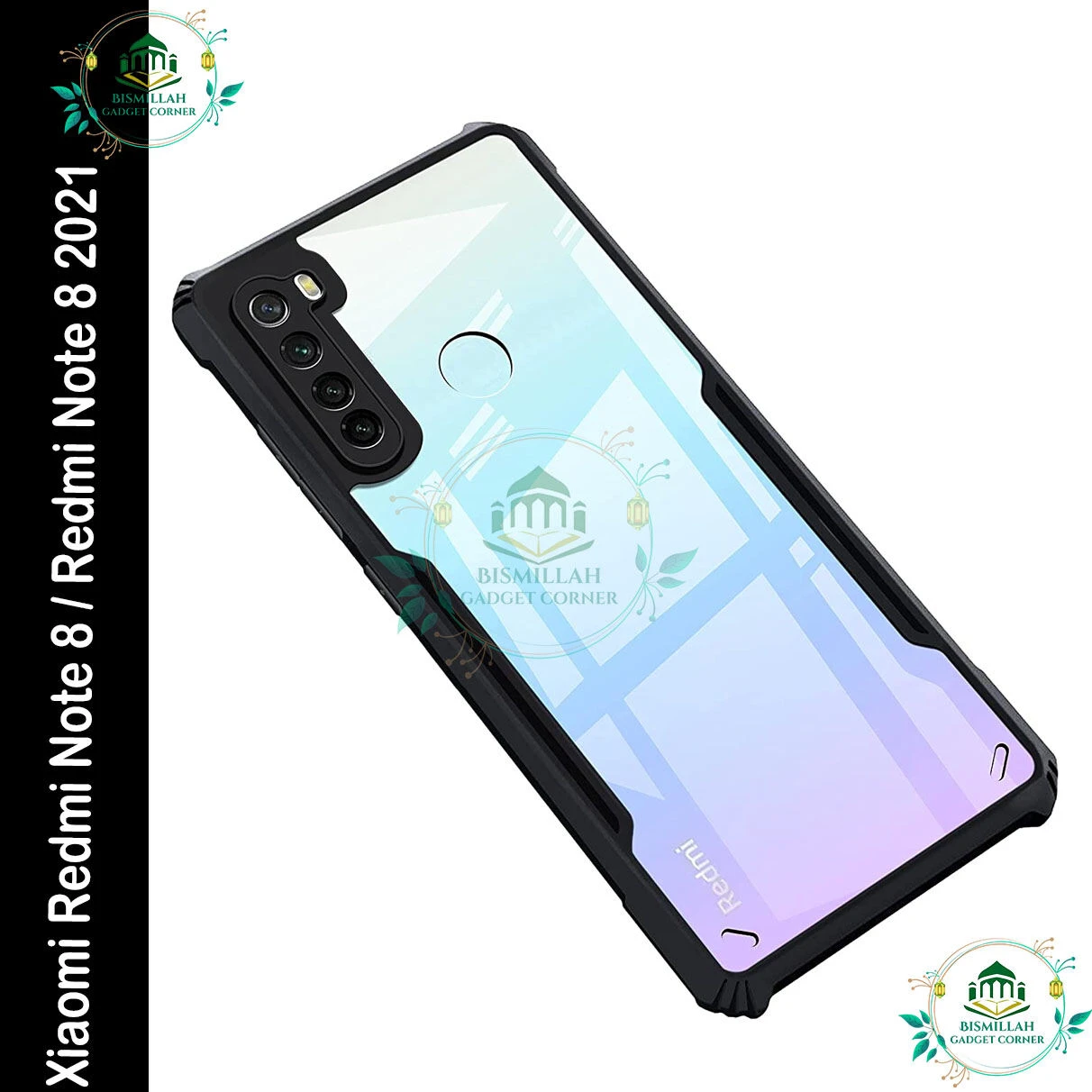 Xundd Back Cover for Xiaomi Redmi Note 8 / Redmi Note 8 2021 Transparent Hybrid Hard PC Back Bumper