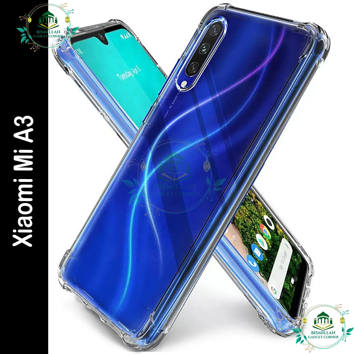 Transparent back cover For Xiaomi MI A3 Luxury transparent Protect Back Cover Soft Case