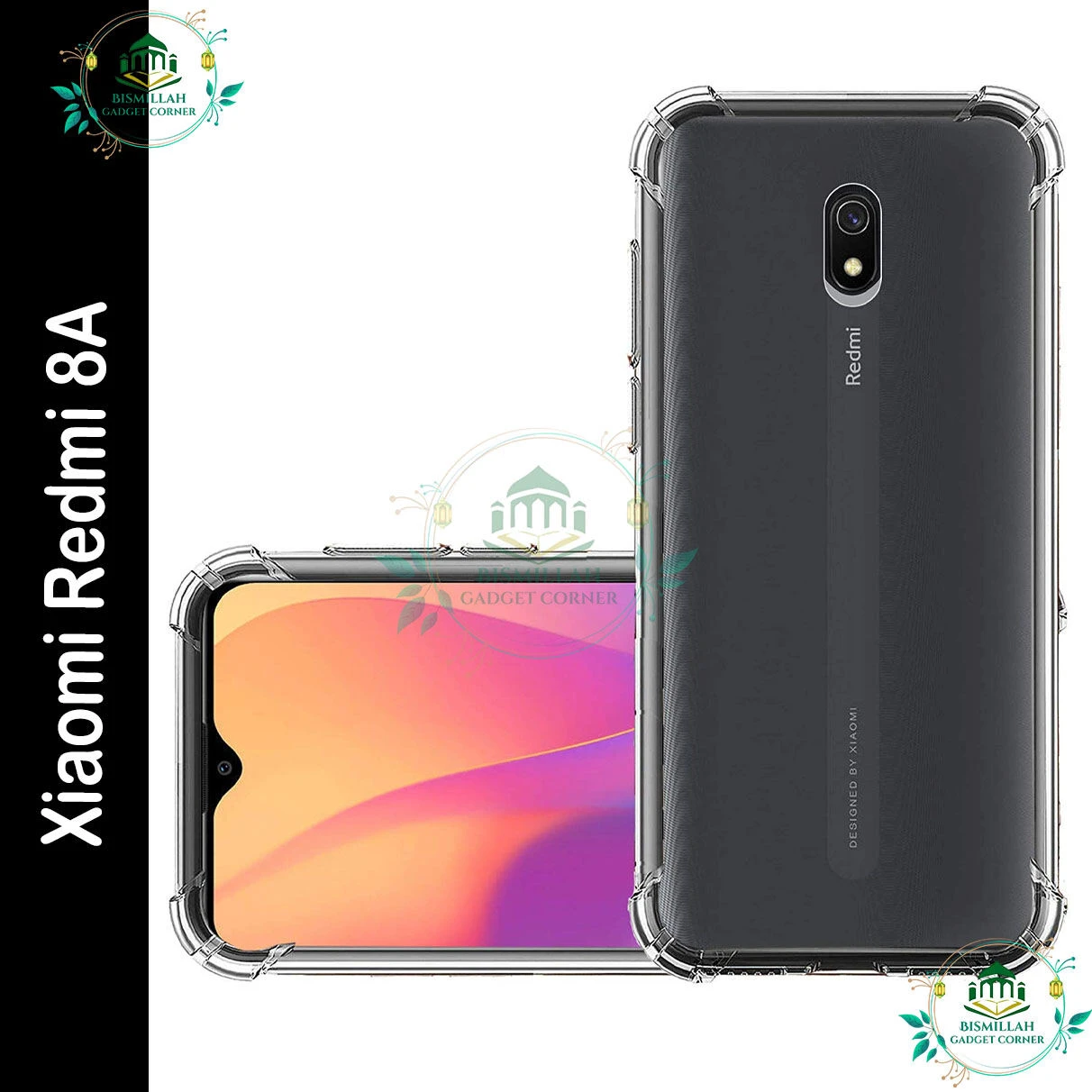 Transparent back cover For Xiaomi Redmi 8A Luxury transparent Protect Back Cover Soft Case