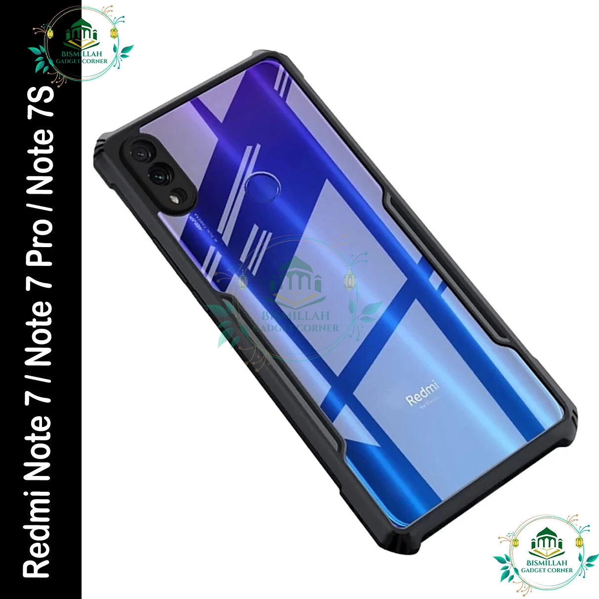 Xundd Back Cover for Xiaomi Redmi Note 7 / Redmi Note 7 Pro / Redmi Note 7S Transparent Hybrid Hard PC Back Bumper
