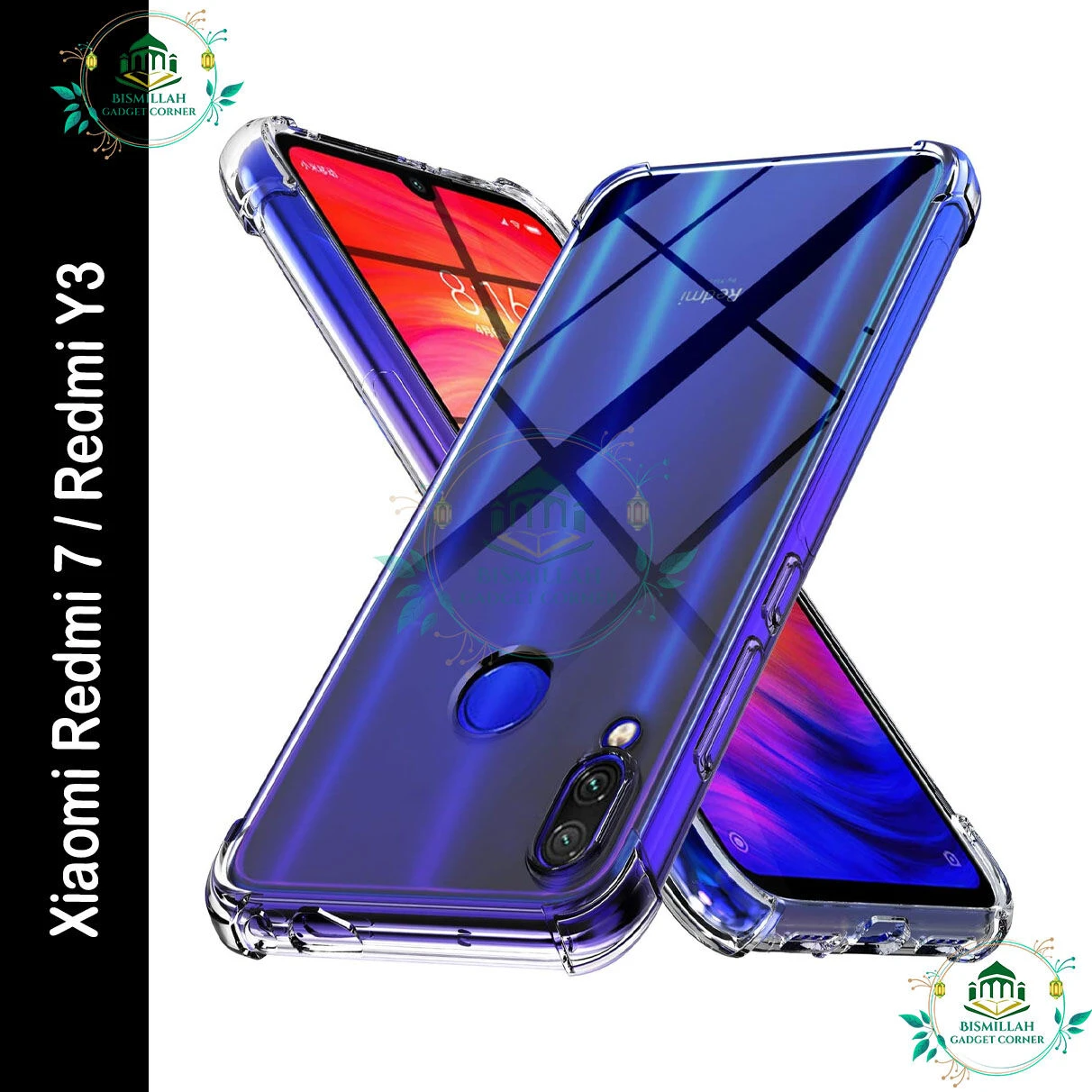 Transparent back cover For Xiaomi Redmi 7 / Redmi Y3 Luxury transparent Protect Back Cover Soft Case