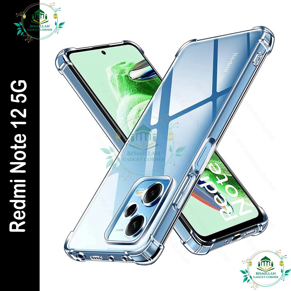 Transparent back cover For Redmi Note 12 5G Luxury transparent Protect Back Cover Soft Case