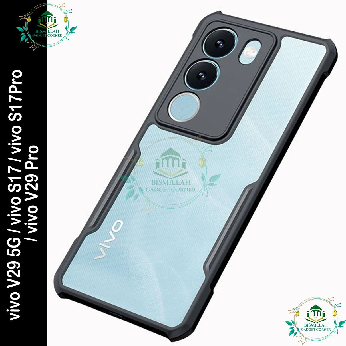 Xundd Back Cover for vivo V29 5G / vivo S17 / vivo S17 Pro / vivo V29 Pro Transparent Hybrid Hard PC Back Bumper