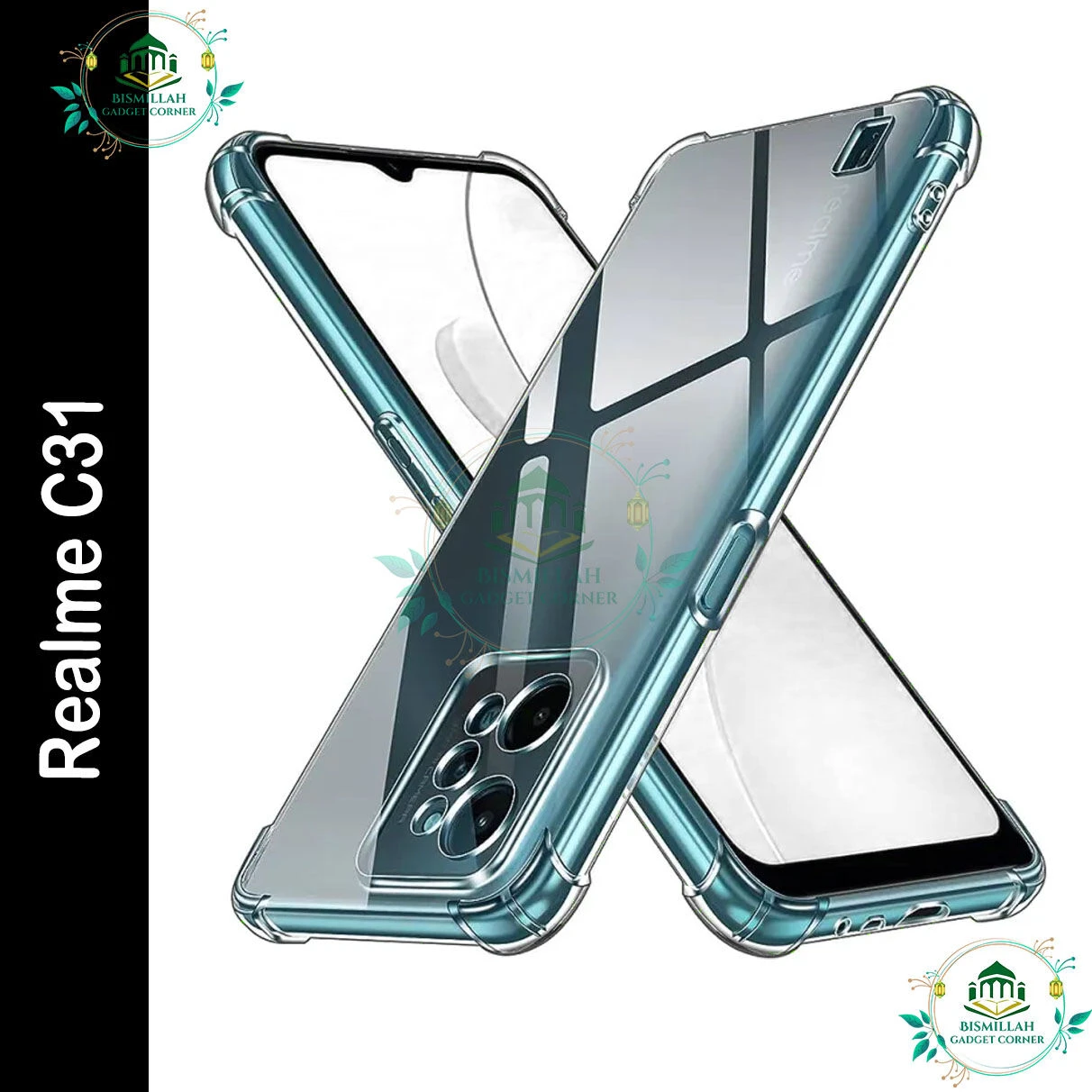 Transparent back cover For Realme C31 Luxury transparent Protect Back Cover Soft Case