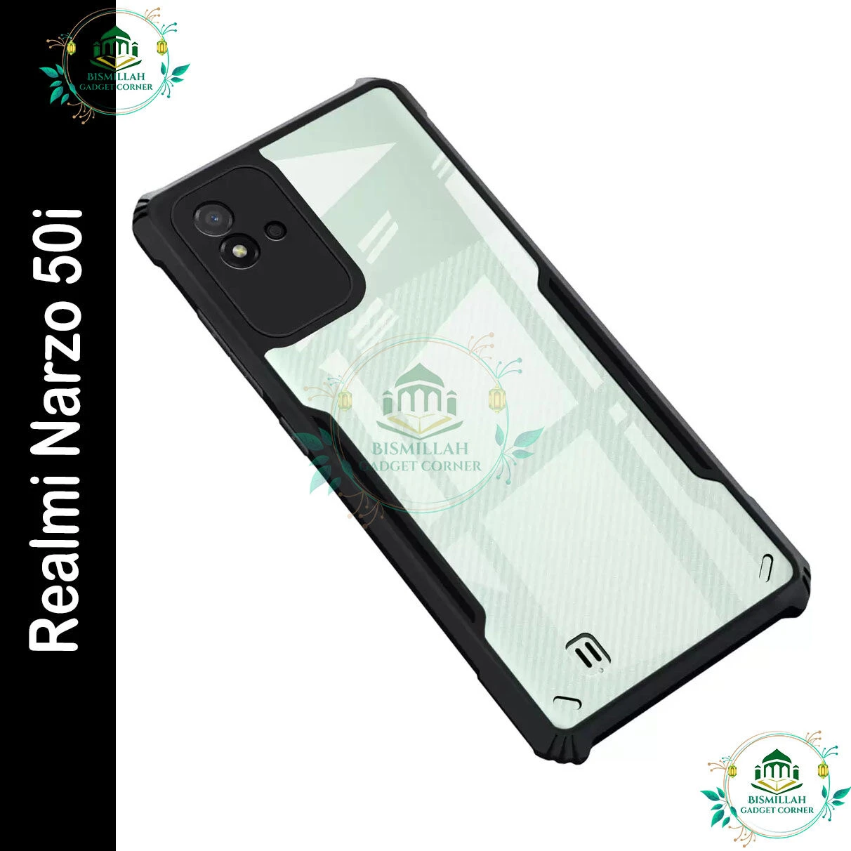 Xundd Back Cover for Realme Narzo 50i Transparent Hybrid Hard PC Back Bumper