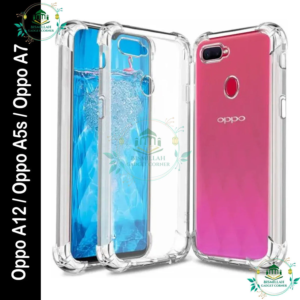 Transparent back cover For Oppo A12 / Oppo A5s / Oppo A7 / Oppo F9 / Oppo F9 Pro Luxury transparent Protect Back Cover Soft Case