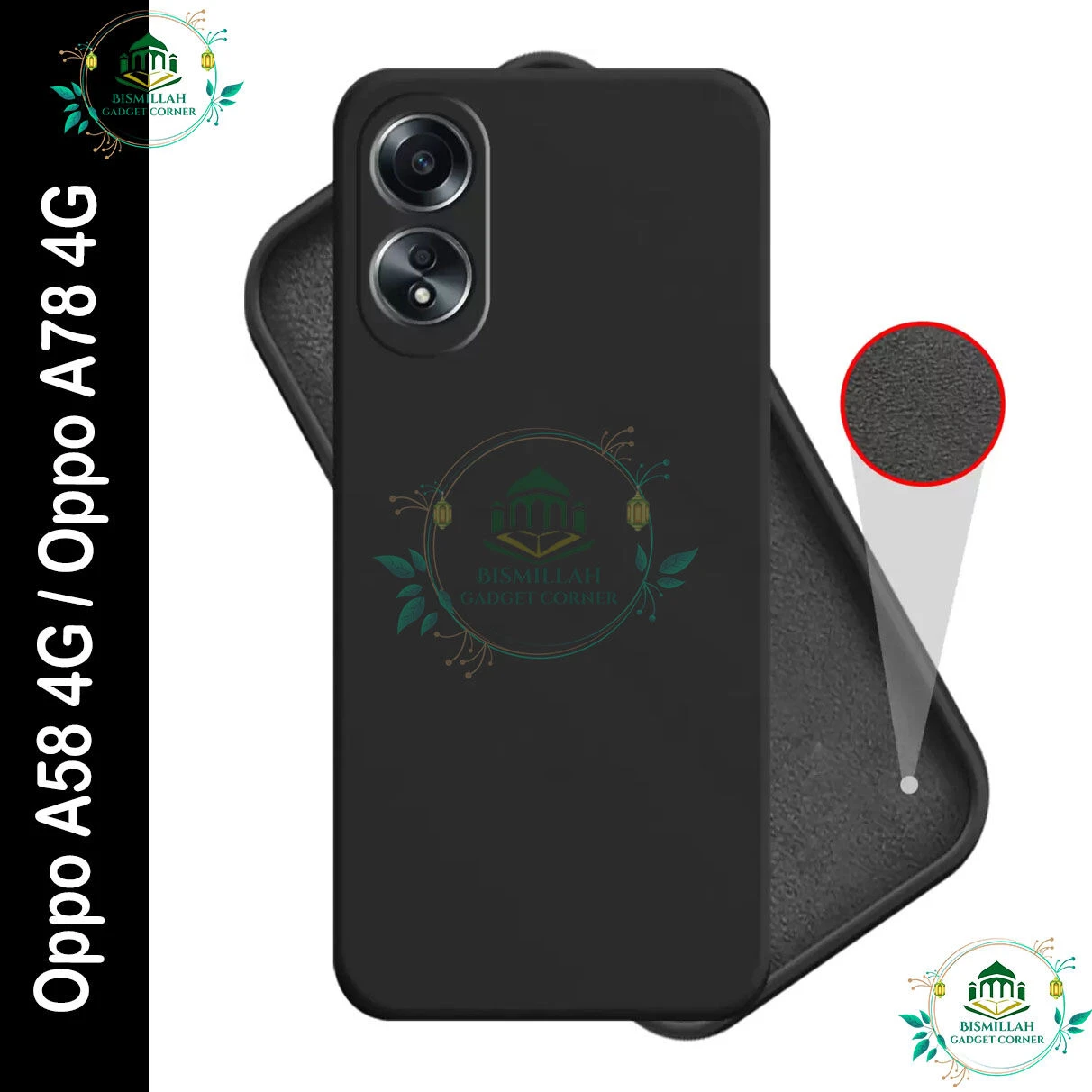 Premium Liquid Silicone Phone case for Oppo A58 4G / Oppo A78 4G Liquid Silicon Mobile Back Case Soft Silicone Phone Cover