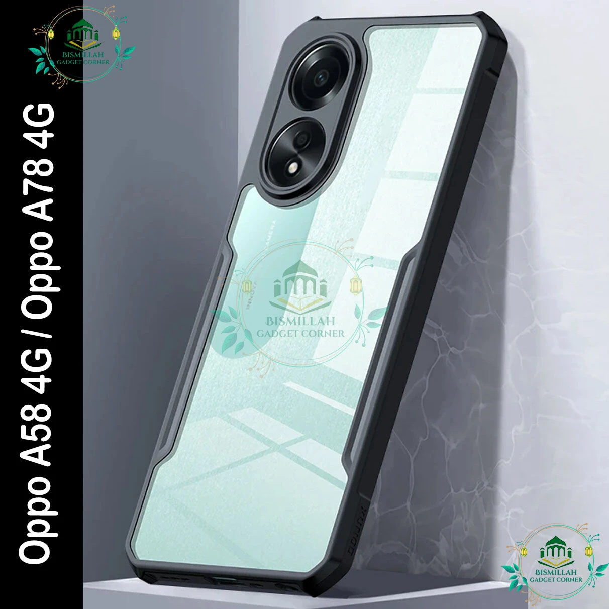 Xundd Back Cover for Oppo A58 4G / Oppo A78 4G Transparent Hybrid Hard PC Back Bumper