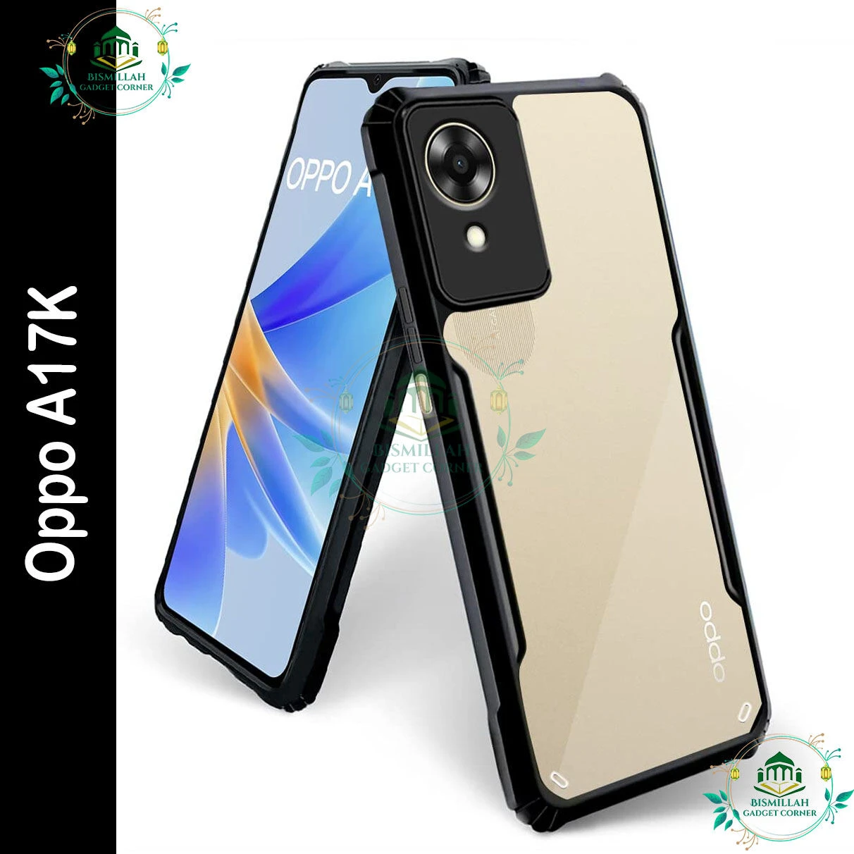 Xundd Back Cover for Oppo A17K Transparent Hybrid Hard PC Back Bumper