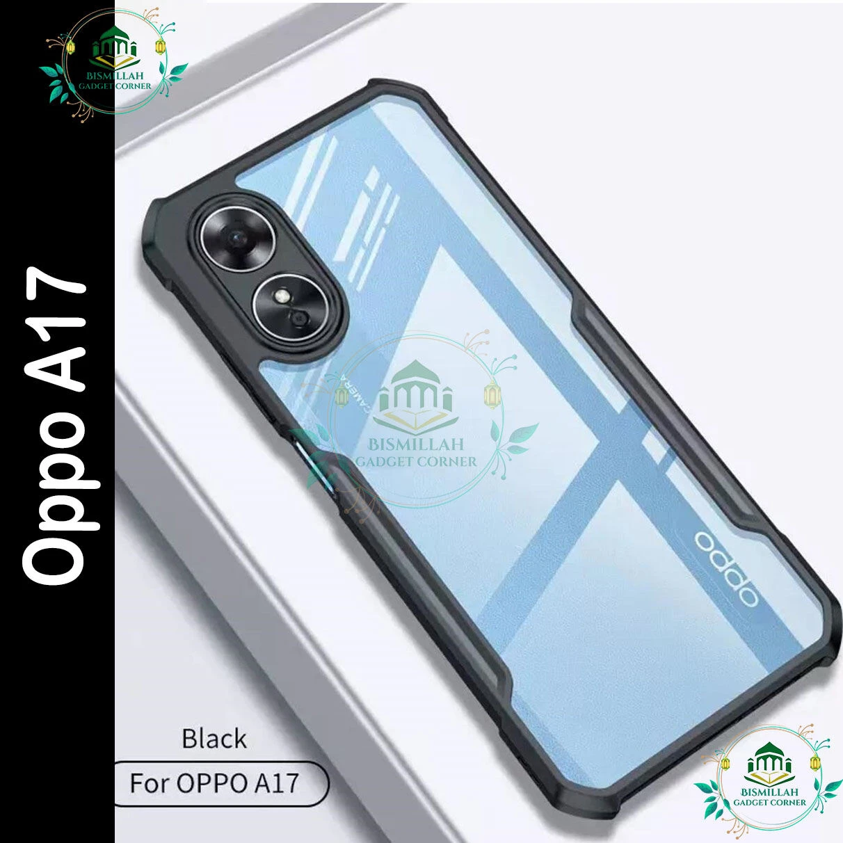 Xundd Back Cover for Oppo A17 Transparent Hybrid Hard PC Back Bumper
