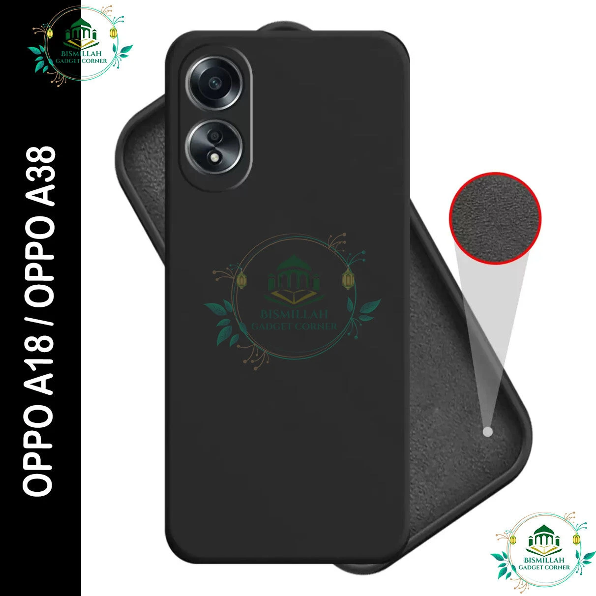 Premium Liquid Silicone Phone case for OPPO A18 / OPPO A38 Liquid Silicon Mobile Back Case Soft Silicone Phone Cover